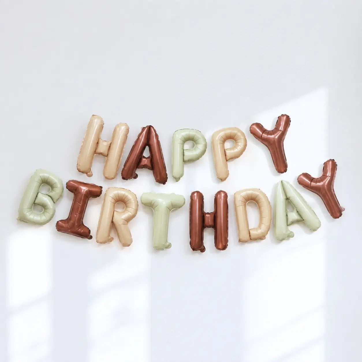 16in Caramel, Chocolate & Cream HAPPY BIRTHDAY Foil Balloon Banner