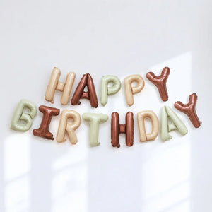 16in Caramel, Chocolate & Cream HAPPY BIRTHDAY Foil Balloon Banner