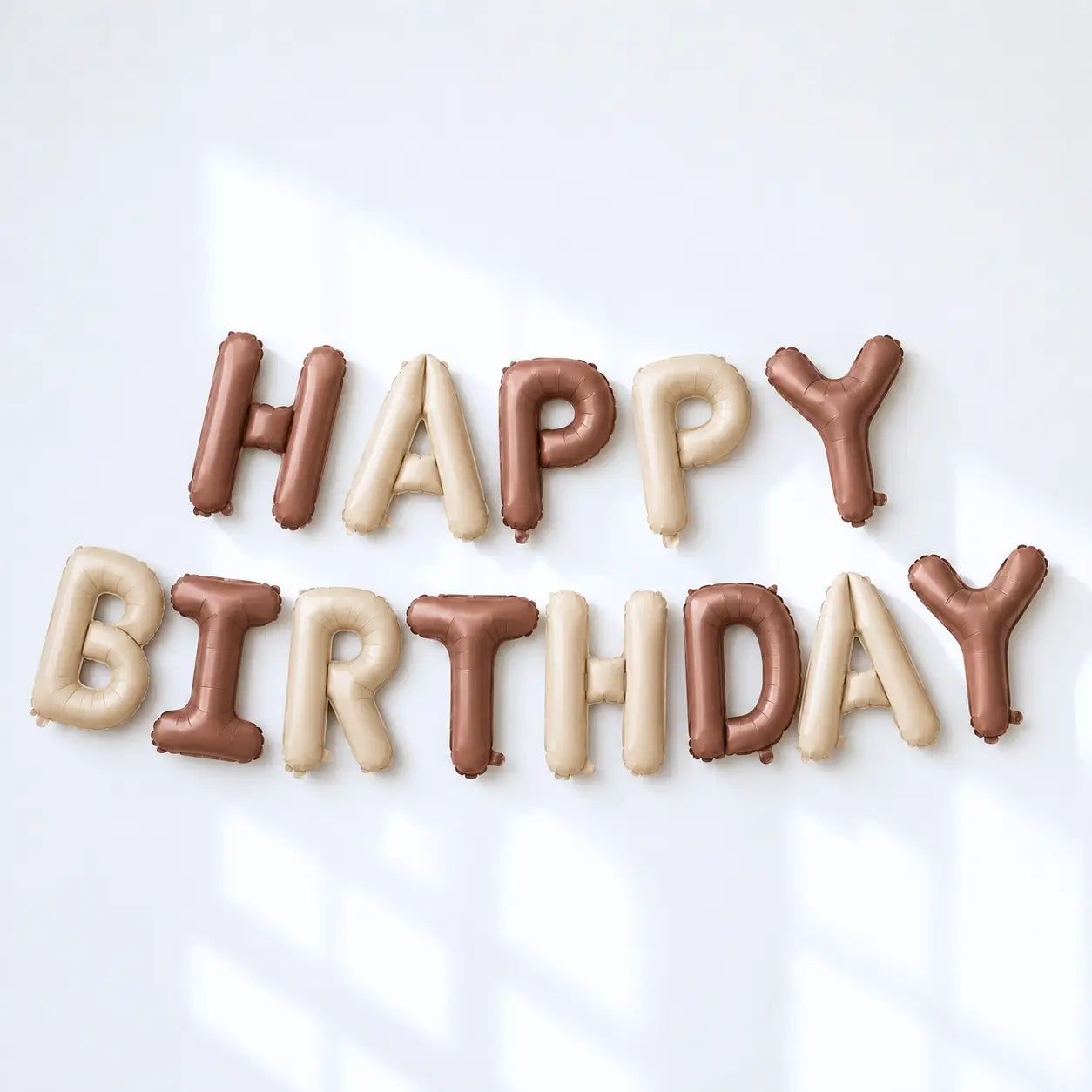 16in Caramel & Chocolate HAPPY BIRTHDAY Foil Balloon Banner