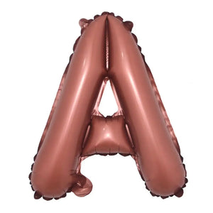 16-inch Chocolate Brown A-Z Alphabet Letter a Foil Balloon