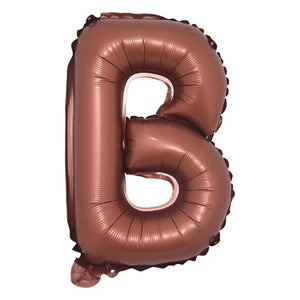 16-inch Chocolate Brown A-Z Alphabet Letter b Foil Balloon