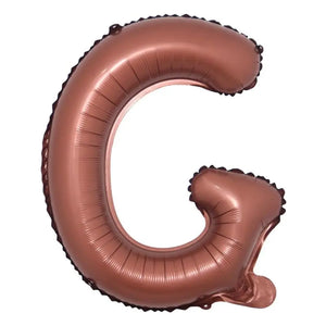 16-inch Chocolate Brown A-Z Alphabet Letter g Foil Balloon