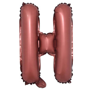 16-inch Chocolate Brown A-Z Alphabet Letter h Foil Balloon