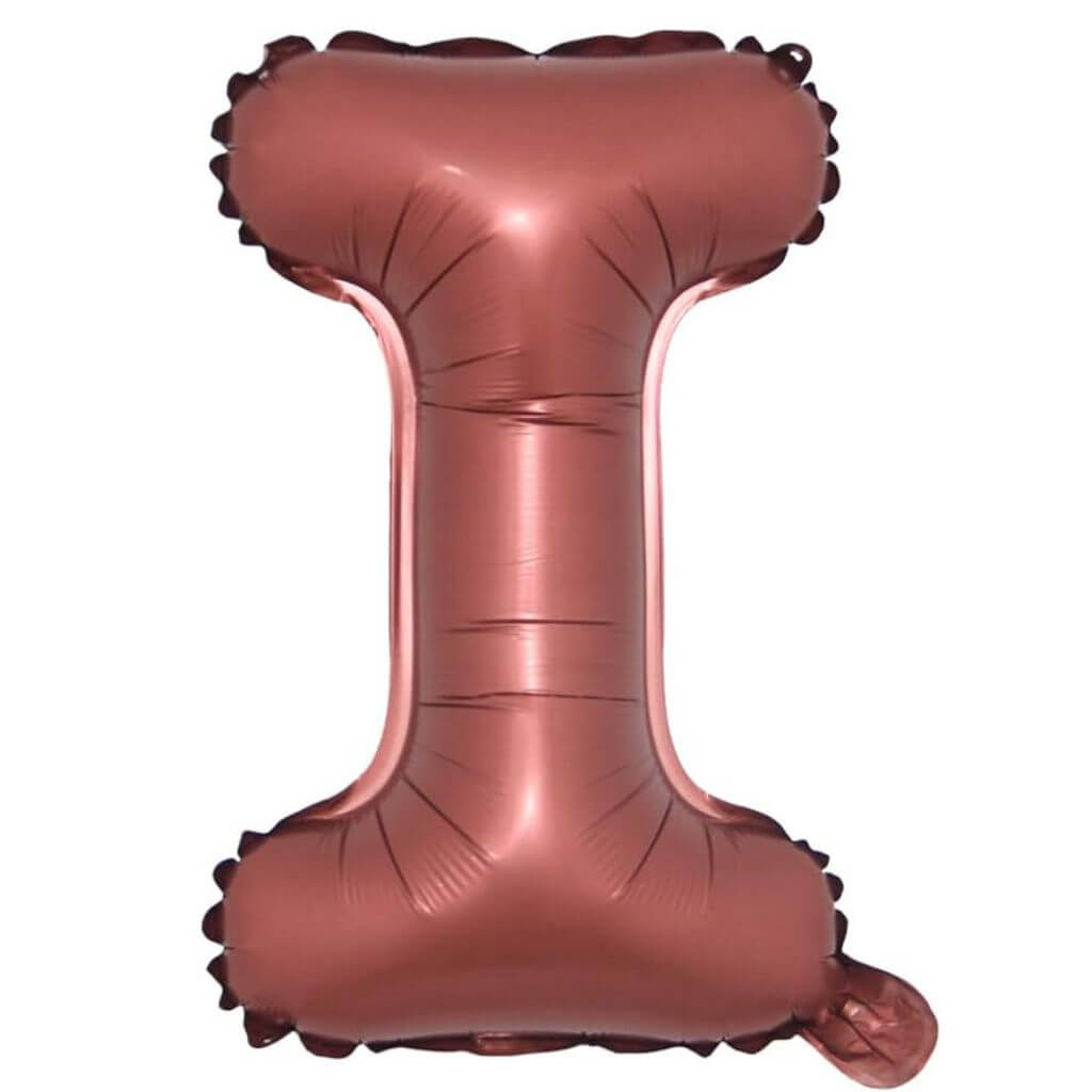 16-inch Chocolate Brown A-Z Alphabet Letter i Foil Balloon