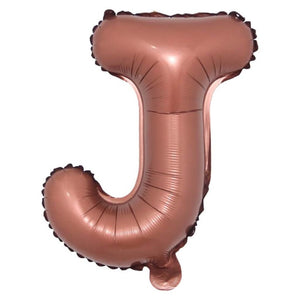 16-inch Chocolate Brown A-Z Alphabet Letter j Foil Balloon