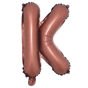 16-inch Chocolate Brown A-Z Alphabet Letter h Foil Balloon
