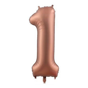 16 Inch Chocolate Brown 0-9 Number Foil Balloons number 1