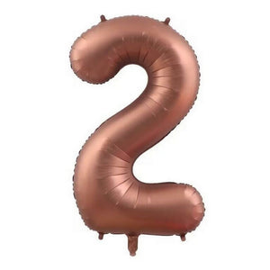 16 Inch Chocolate Brown 0-9 Number Foil Balloons number 2