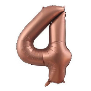 16 Inch Chocolate Brown 0-9 Number Foil Balloons number 4