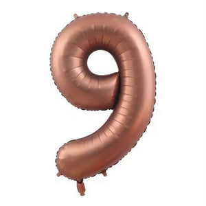 16 Inch Chocolate Brown 0-9 Number Foil Balloons number 9