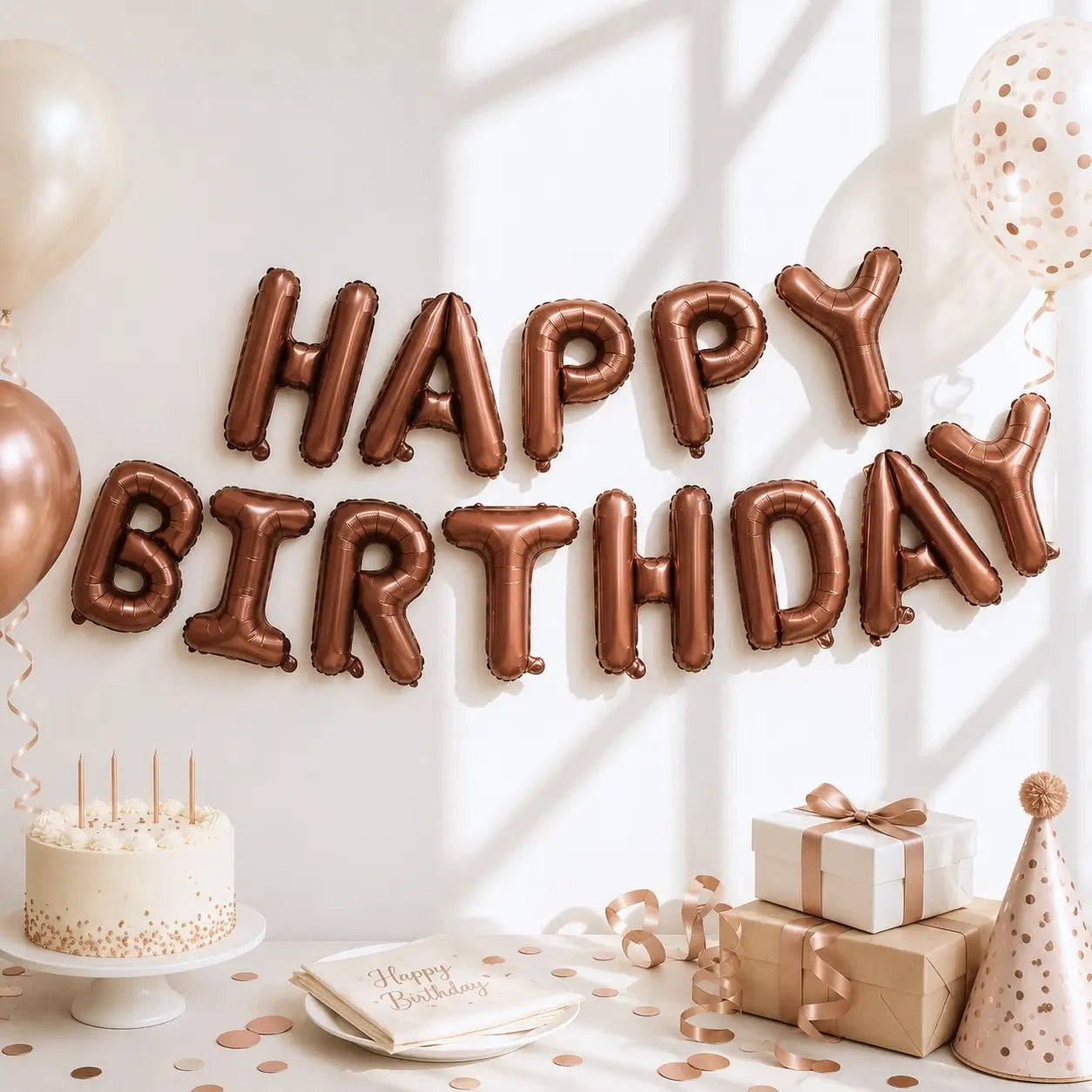 16-inch Chocolate HAPPY BIRTHDAY Foil Balloon Banner