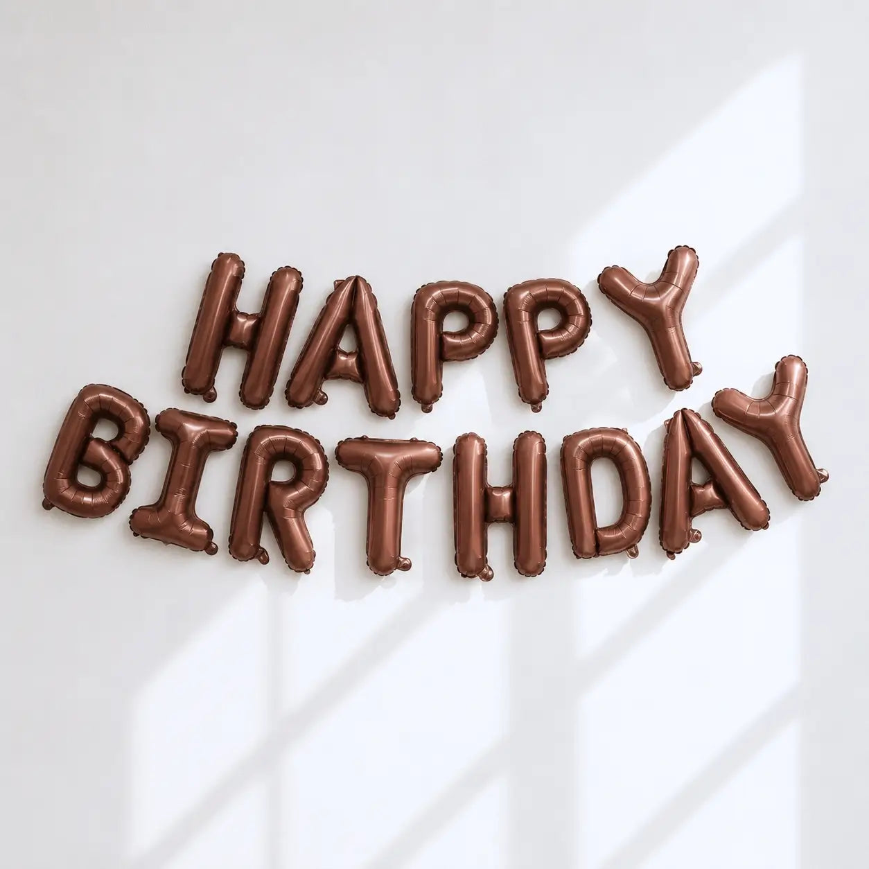 16-inch Chocolate HAPPY BIRTHDAY Foil Balloon Banner