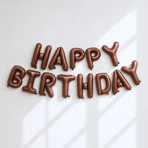 16-inch Chocolate HAPPY BIRTHDAY Foil Balloon Banner