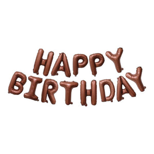 16in Chocolate HAPPY BIRTHDAY Foil Balloon Banner
