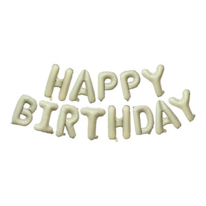 16in cream HAPPY BIRTHDAY Balloon Bunting