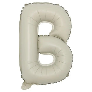 16-inch Cream A-Z Alphabet Letter b Foil Balloon