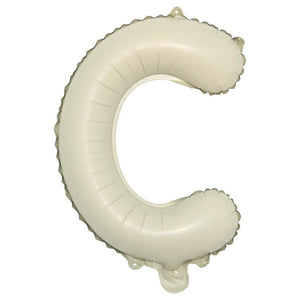 16-inch Cream A-Z Alphabet Letter c Foil Balloon