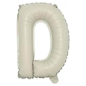 16-inch Cream A-Z Alphabet Letter d Foil Balloon