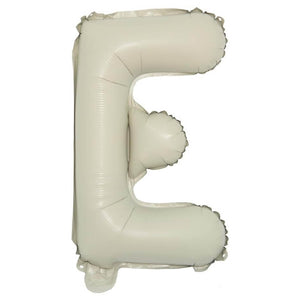 16-inch Cream A-Z Alphabet Letter e Foil Balloon
