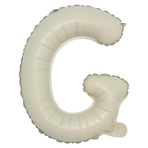 16-inch Cream A-Z Alphabet Letter g Foil Balloon