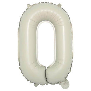 16-inch Cream A-Z Alphabet Letter o Foil Balloon