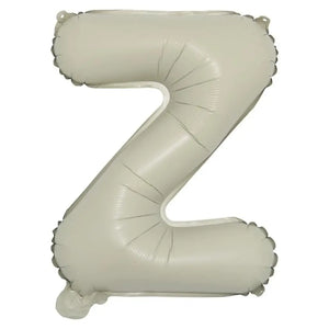 16-inch Cream A-Z Alphabet Letter z Foil Balloon