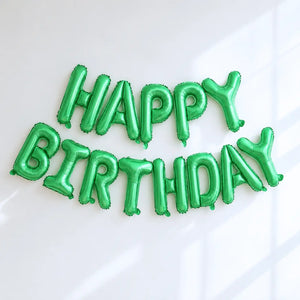 16in Green HAPPY BIRTHDAY Foil Balloon Banner