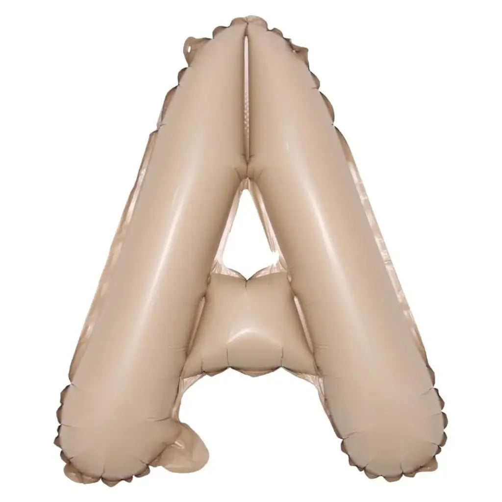 16-inch Matte Caramel A-Z Alphabet Letter Foil Balloon