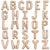 16-inch Matte Caramel A-Z Alphabet Letter Foil Balloon