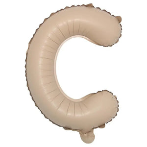 16-inch Matte Caramel Alphabet Letter C Foil Balloon