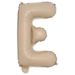 16-inch Matte Caramel Alphabet Letter E Foil Balloon