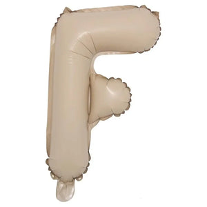 16-inch Matte Caramel Alphabet Letter F Foil Balloon