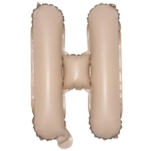 16-inch Matte Caramel Alphabet Letter H Foil Balloon