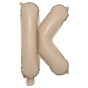 16-inch Matte Caramel Alphabet Letter K Foil Balloon