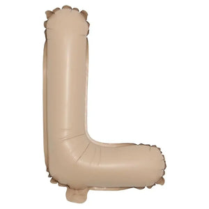 16-inch Matte Caramel Alphabet Letter L Foil Balloon