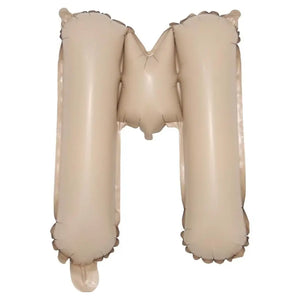 16-inch Matte Caramel Alphabet Letter M Foil Balloon