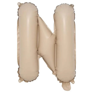 16-inch Matte Caramel Alphabet Letter N Foil Balloon