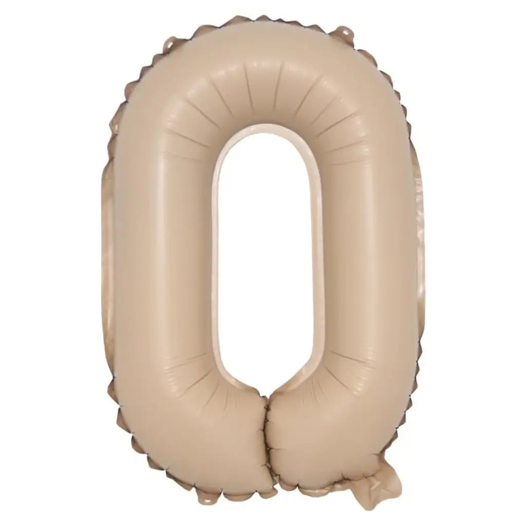 16-inch Matte Caramel Alphabet Letter O Foil Balloon