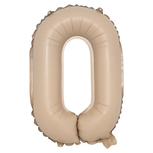 16-inch Matte Caramel Alphabet Letter O Foil Balloon