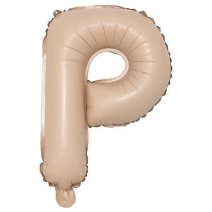 16-inch Matte Caramel Alphabet Letter P Foil Balloon