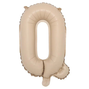 16-inch Matte Caramel Alphabet Letter Q Foil Balloon