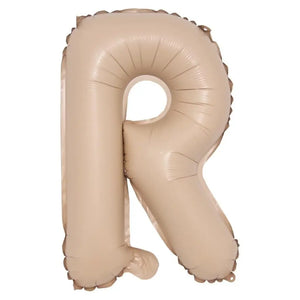 16-inch Matte Caramel Alphabet Letter R Foil Balloon