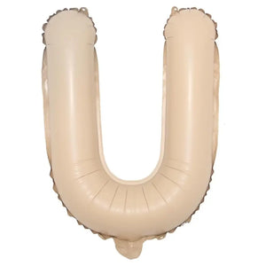 16-inch Matte Caramel Alphabet Letter U Foil Balloon