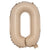 16-inch Matte Caramel Number 0-9 Foil Balloon