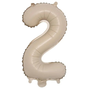 16-inch Matte Caramel Number 2 Foil Balloon