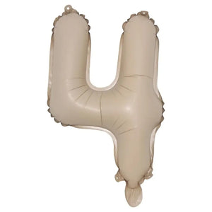 16-inch Matte Caramel Number 4 Foil Balloon