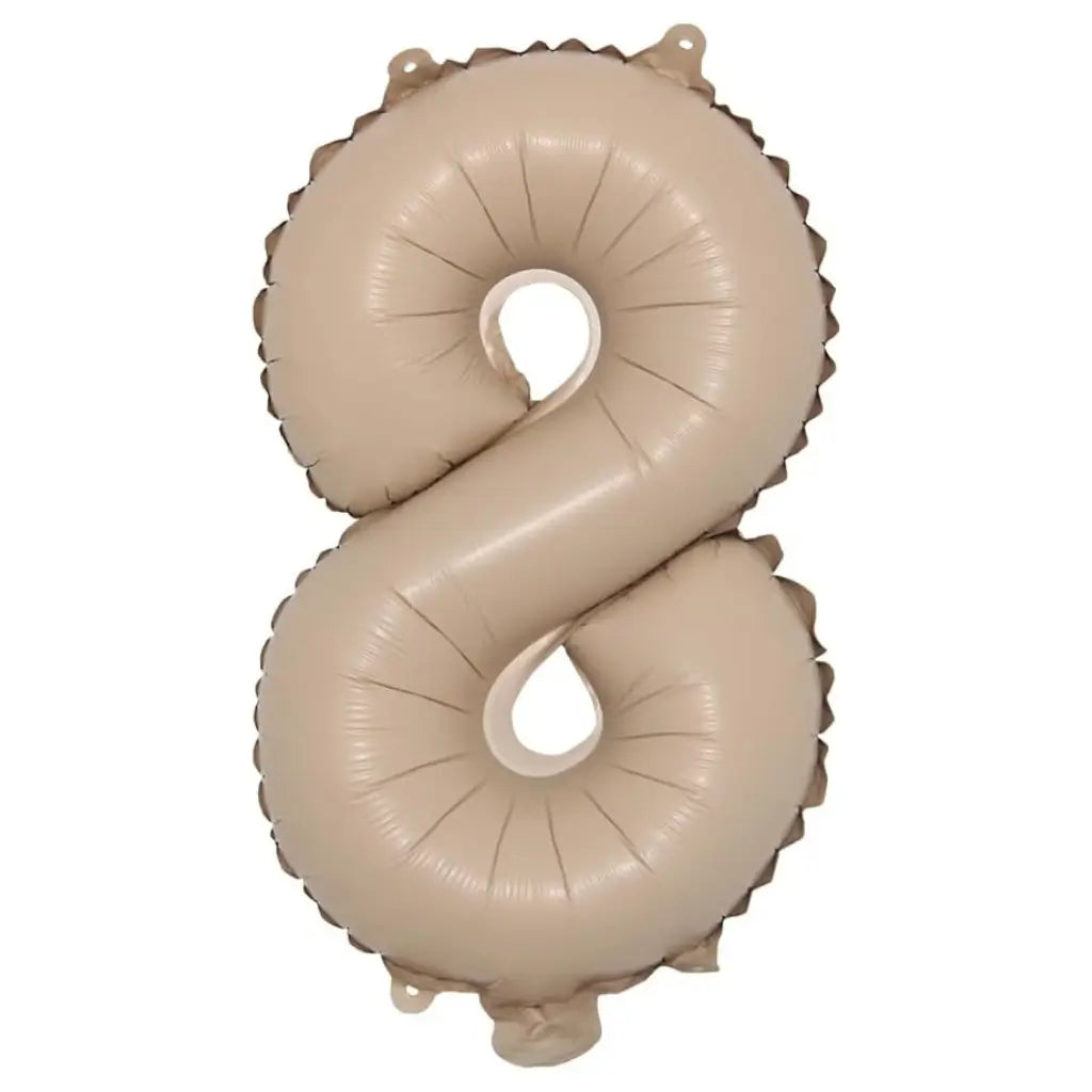 16-inch Matte Caramel Number 8 Foil Balloon