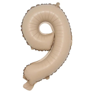 16-inch Matte Caramel Number 9 Foil Balloon