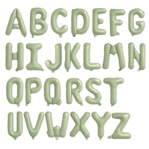 16-inch Olive Green A-Z Alphabet Letter Foil Balloon