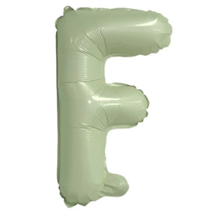 16-inch Olive Green A-Z Alphabet Letter f Foil Balloon